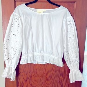 Maeve | White Boho Blouse | Size S